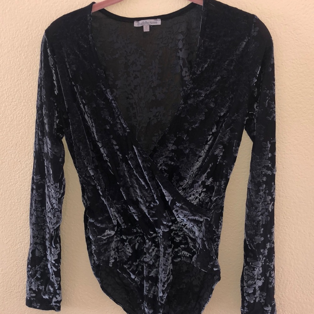 Velvet one piece bodysuit